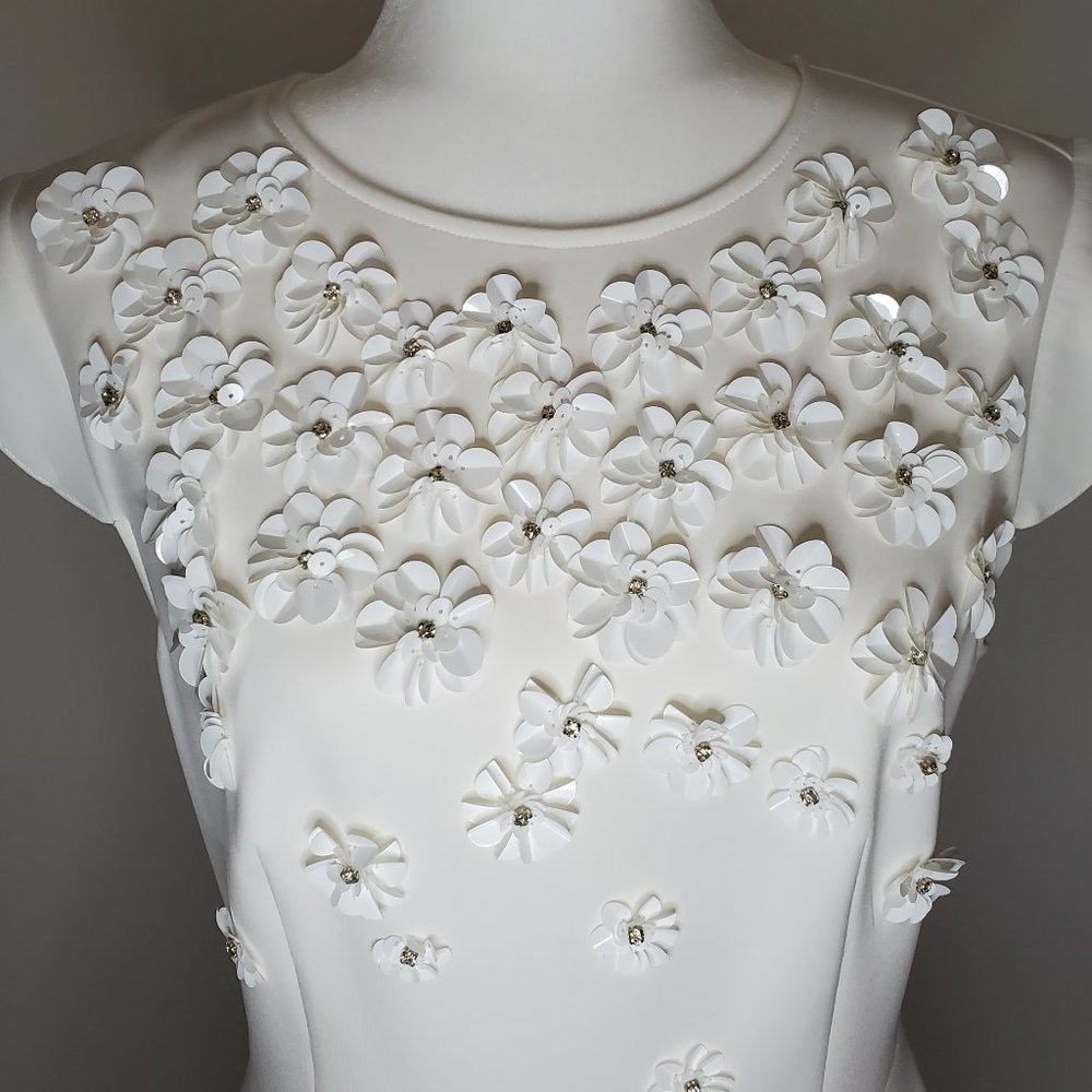 Gorgeous Ted Baker, White raised flower, Easter Dress